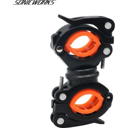 Bicycle Light Bracket 360 Degree Rotatable Bike Lamp Holder Riding LED Torch Headlight Pump Stand Front Light Clip Clamp Lantern