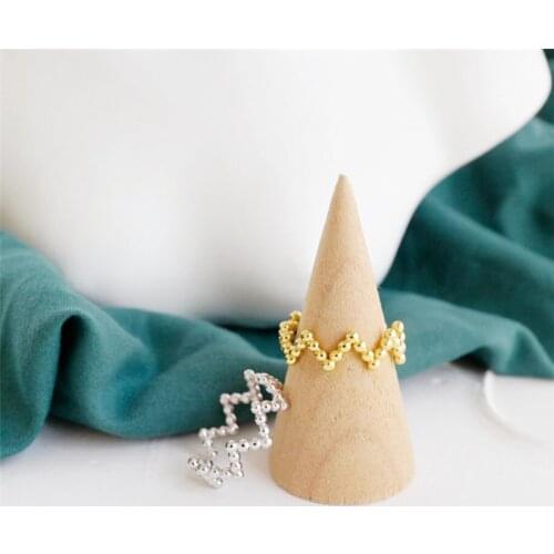 Sole Memory Round Beads 925 Sterling Silver Female Resizable Opening Rings SRI639