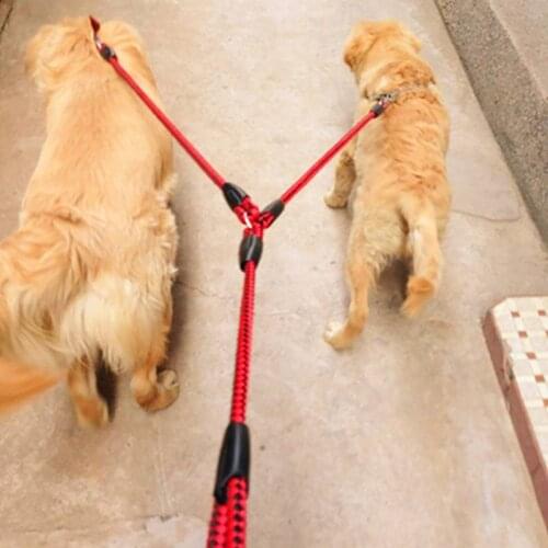 1.4 meters Pet Double High-quality Traction Rope for Dogs No-tangle Leashes for 2 Dogs Convenient and Durable