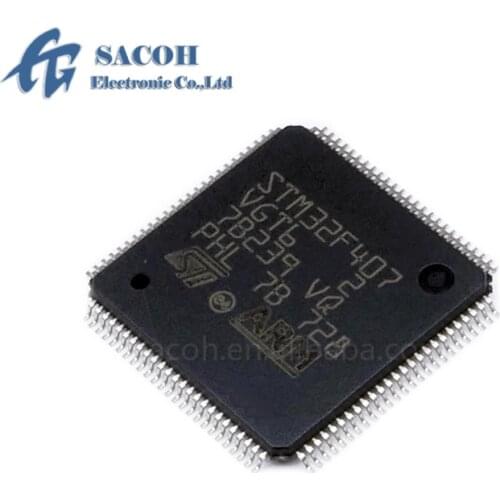 1PCS New OriginaI STM32F407VGT6 STM32F407VGT7 or STM32F407VET6 or STM32F407VET7 STM32F407 LQFP-100 ARM Cortex-M4 32b MCU+FPU