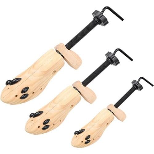 1 Piece Shoe Stretcher Wooden Shoes Tree Shaper Rack,Wood Adjustable Flats Pumps Boots Expander Trees Size S/M/L Man Women