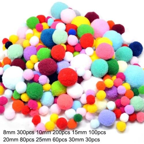 Pompom Mini Fluffy Soft Pom Poms Pompoms Ball Furball Handmade for DIY Crafts Home Decor Sewing Supplies 8/10/15/20/25/30mm 20g