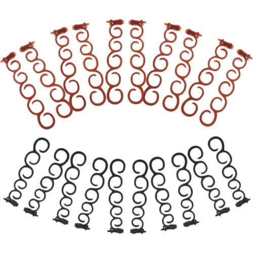 5Pcs Lady Fashion Hair Styling Clip Stick Bun Maker Braid Accessories Coffee