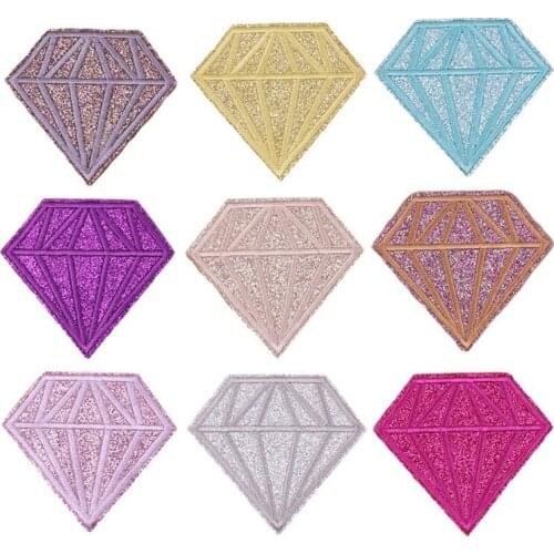 50pcs/lot Diamond Embroidery Patches Letters Clothing Decoration Accessories Diy Iron Heat Transfer Applique Diy Patch