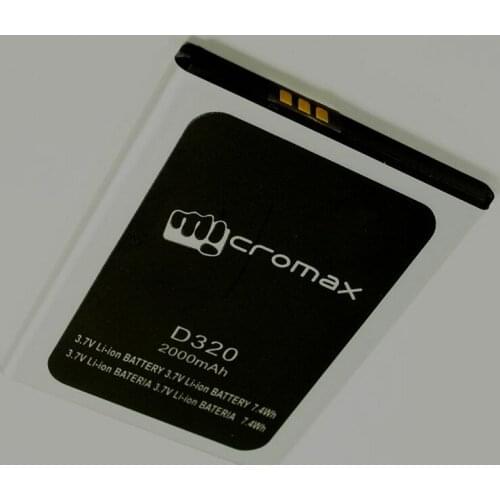 1600mAh Battery for Micromax D320 mobile phone Batteries + track code