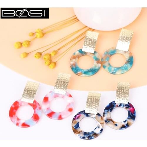 BOSI acrylic earrings for women 2021 fashion jewelry drop earrings big hobo korean earrings simple earring girls boho wholesale