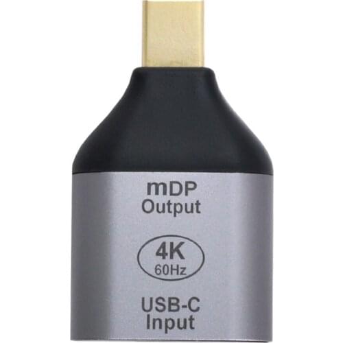 Chenyang 4K 60hz 1080p USB-C Type C Female Source to Mini Displayport DP Sink HDTV Adapter for Tablet & Phone & Laptop
