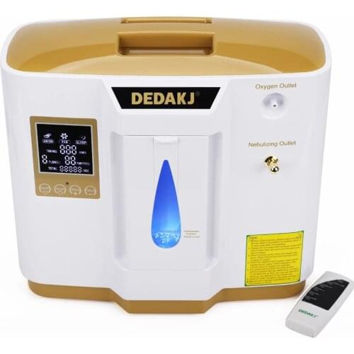 DEDAKJ DE-1LW O2 Concentrator 110v 220v 1L-7L English Version With Atomization 48 Hours CE vertification elderly women pregant