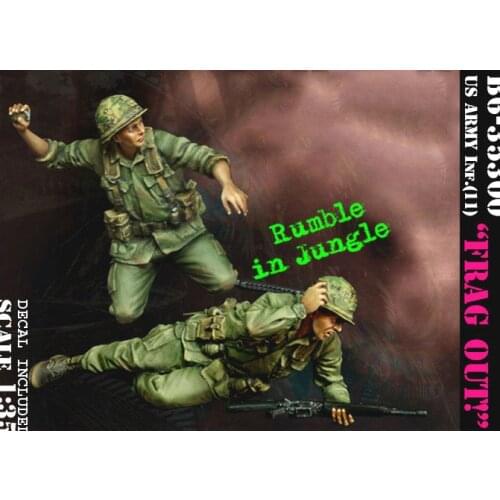 Two resin soldiers of the US Army in the Vietnam War 1:35