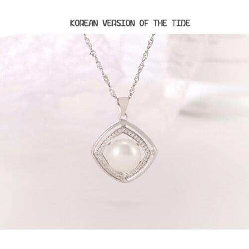 European And American New Accessories Diy Pendant Accessories S925 Sterling Silver Natural Pearl Pendant Jewelry