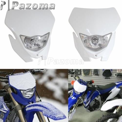 Off Road Bulb Headlight Enduro Dirt Bike Motocross Front Head Light Headlamp for Honda Yamaha Kawasaki WRF WR YZ TTR WR CRF KLX