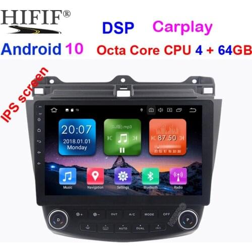 Android 9.0 Headunit Car Stereo Sat Navi For honda Accord 7 2003-2007 accord7 GPS Navi Radio Bluetooth Steering Wheel Control