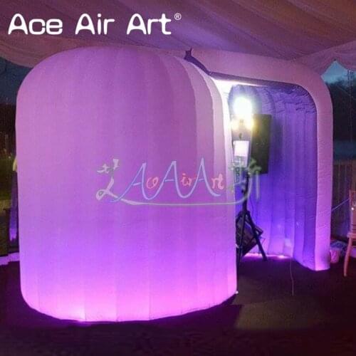 Hot sale Outside white inside purple inflatable photo dome, advertising inflatable office tent for office decoration and parties