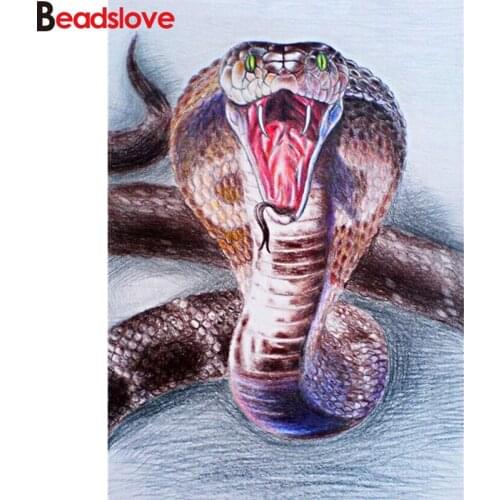 3D DIY,Full,Square,Diamond painting,Animals,cobra fantasy picture,Unfinished Diamond Embroidery,Home decoration painting