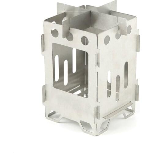 Outdoor firewood stove card portable stainless steel barbecue oven mountaineering fishing wood alcohol cooker