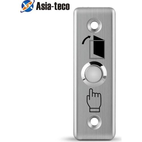 Stainless Steel Exit Button Push Switch Door Sensor Opener Release for Magnetic Lock Access Control-silver