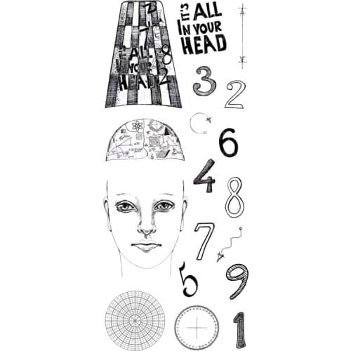 Number, Mens Head transparent Clear Silicone Stamp/Seal for DIY scrapbooking/photo album Decorative clear stamp sheets B089