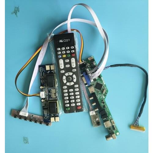 Kit for LM190E08 TL Panel Remote Audio HDMI 1280x1024 Screen 30pin Controller Board Display 4 lamps monitor VGA AV TV USB LVDS