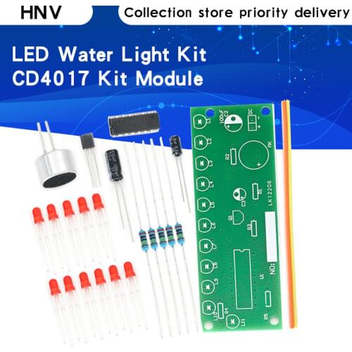 Voice activated LED Water Light Kit CD4017 Lantern Control Fun Electronic Production Teaching Training Diy Electronic Kit Module