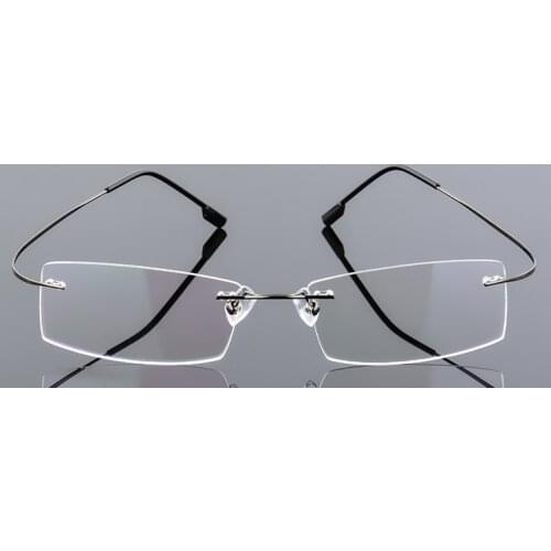 Eyesilove fashion Titanium Alloy Rimless myopia glasses women men Nearsighted Glasses prescription glasses -0.50 to -6.00