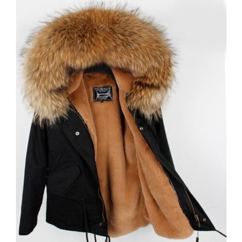 2021 Man Casual Real Fur Coat Real Raccoon Fur Hooded Coat Real Fur Parka Faux Fur Lining Warm Jackets Men Short Winter Jacket