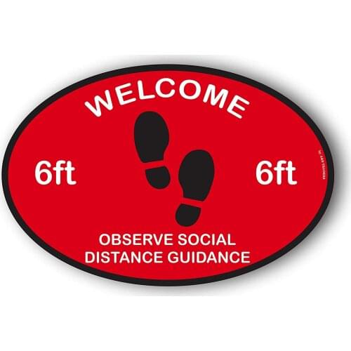 Maintain 6 Feet Social Distance Sticker Safety Sign Do Your Part, Stay 6 Feet Apart Decals KK Vinyl Motorcycle PVC 14cm X 9.4cm