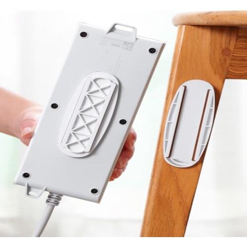 Wall Self-Adhesive Desktop Socket Fixer Cable Organizer Shelf Power Strip Holder Fixator Wall-Mounted Fixer Kitchen Storage Home