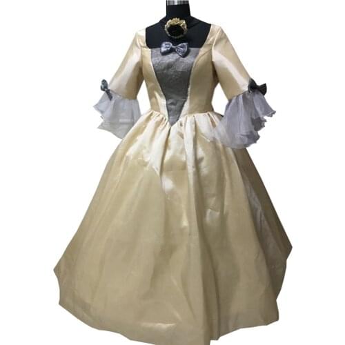 2020 New champagne Vintage costumes 18th Duchess Retro medieval Renaissance Reenactment Theatre Civil war Victorian dress D-558