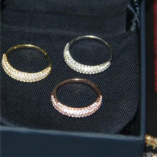 Kakany 2020 New Fashion High Quality Cocheville Pave 5-row Spherical Zircon Party Ring Monaco Ladies Style Luxury Jewelry