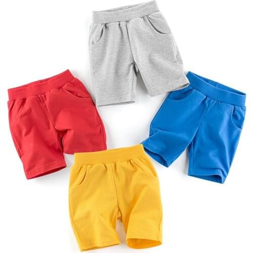 2021 Summer New Baby Boy Clothes Solid Color Shorts For Boys Cotton Breathable Casual Beach Shorts Pants for boys Trousers