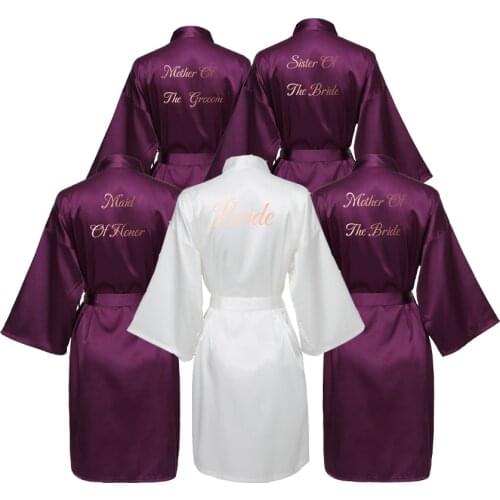Plain satin robes slipper Gown Robes Wedding Robe Bride Bridesmaid Dressing Gown Bridesmaid Silk robe silk robes for women