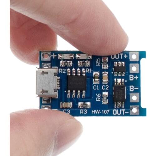 100Pcs TP4056 +Protection Dual Functions 5V 1A Micro USB 18650 Lithium Battery Charging Board Charger Module