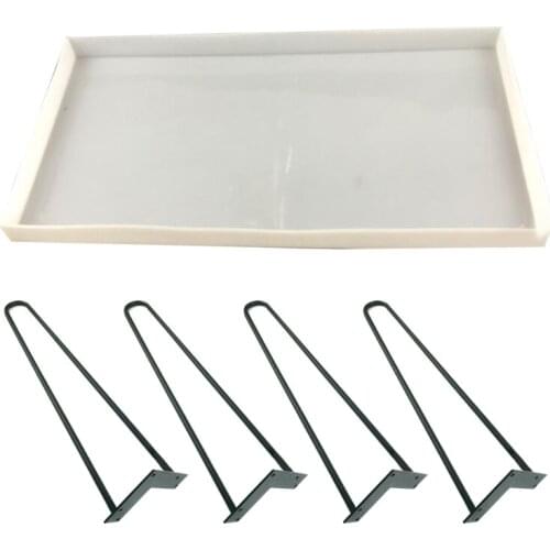 Handmade River Table Making Mold Rectangle Shape Crystal Epoxy Aroma Mold Crafts for Home Furniture Decorations