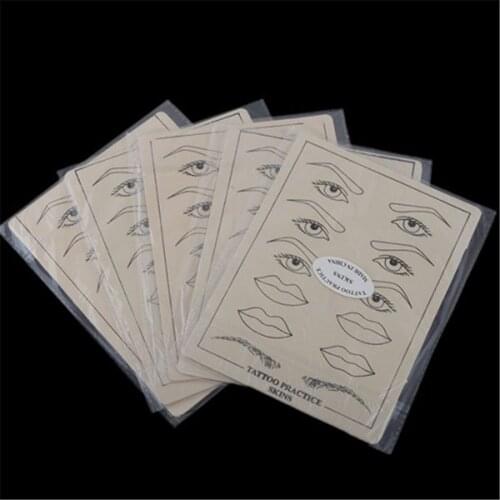 Recommend!!!3pcs Permanent Cosmetic Eye Lip Eyebrow Makeup Practice Training Skin Sheet Tattoo best seller Free Shipping