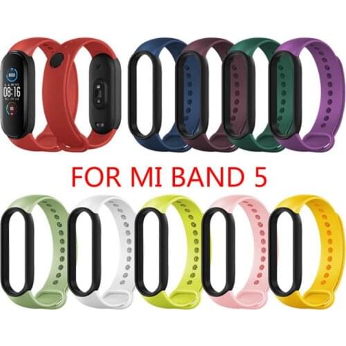 2021 NEW Silicone Strap For Xiaomi Mi Band 5 Replacement Wrist Strap For Mi Band 5 Bracelet For Miband 5 Wristband M5 Wriststrap