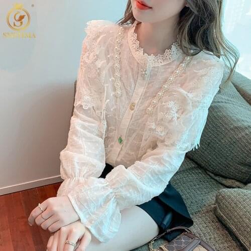 Блузки с вышивкой SMTHMA China At AliExpress