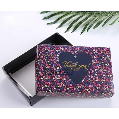 Thank you printed socks gift cardboard paper packing box with lid gift wrapping paper package carton box