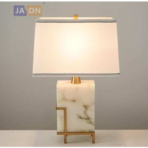 Led e27 Postmodern Iron Fabric Marble Gold White LED Lamp. LED Light. Table Lamp. Desk Lamp.LED Dest Lamp For Bedroom Foyer