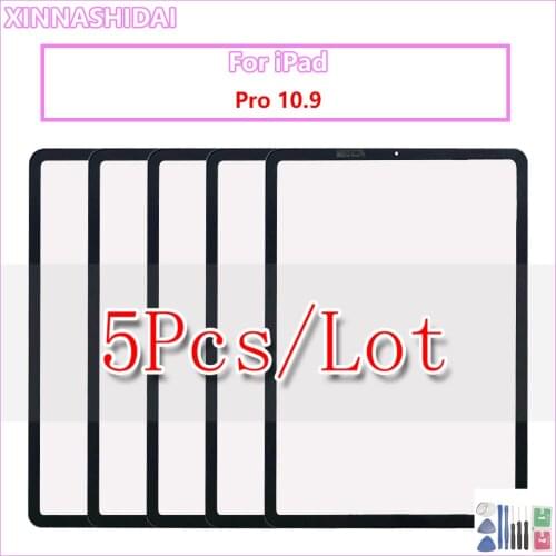 5PCS/ For iPad Pro 9.7 10.5 11 12.9 Air 4 10.9 Touch Screen Outer Glass Panel Repair Parts Front Outer Glass Cover