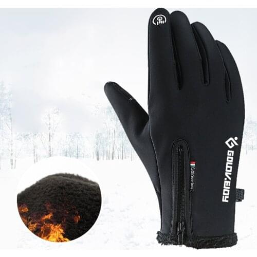 Winter Thermal Fleece Bicycle Gloves Ciclismo Moto Gloves Lined Autumn Water Resistant Touch Screen Non-slip Riding Gloves S-2XL