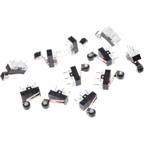10Pcs New Sale 1A 125V AC 10pcs/lot Limit Switch Push Button Switch 1A 125V AC Mouse Switch 3Pins Micro Switches