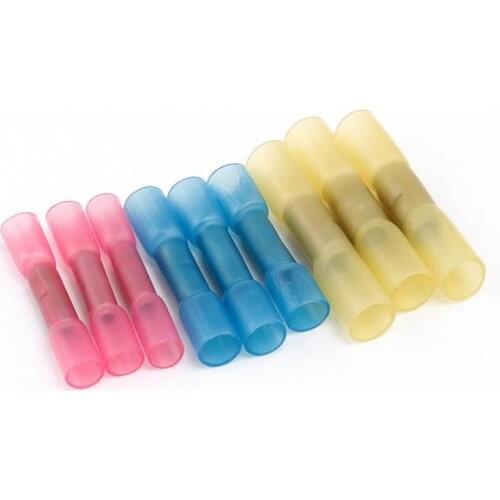 100PCS Assortment Waterproof Heat Shrink Butt Connectors Electrical Wire Splice Cable Crimp Terminals Connector