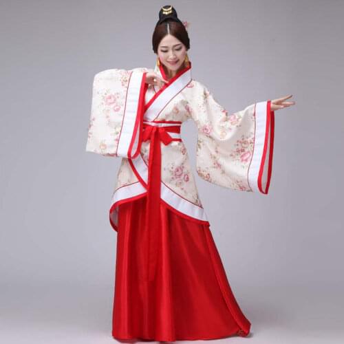 12Colors Woman Stage Dance Dress Chinese Traditional Costumes New Year Adult Tang Suit Performance Hanfu Female Cosplay