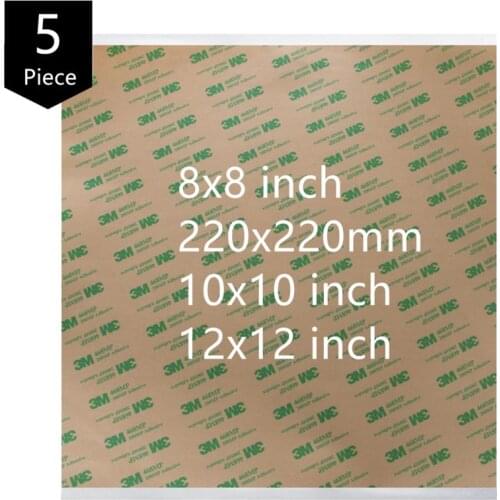 5pcs Reprap 3D printer 8''/220mm/10''/12'' 3M 468MP Adhesive Transfer Tape Sheets