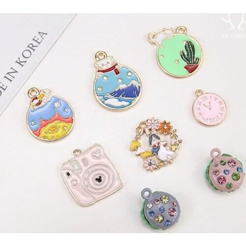 6pcs Sweet Cute Ladies Earrings Alloy Drip Watch Garland Planet Astronaut Earrings For Women Girls Handmade Jewelry Accessories