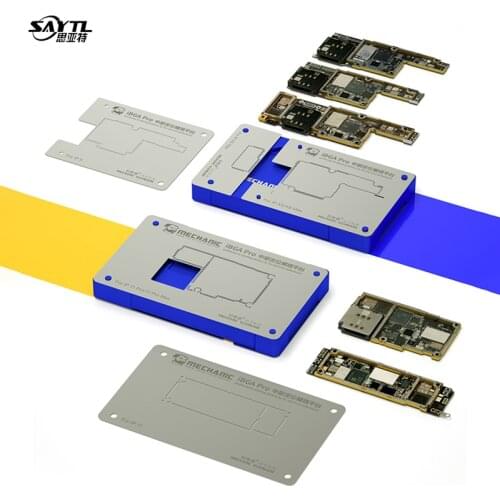 6 IN 1 BGA Reballing Stencil Plant Tin Platform for iPhone X XS MAX 11Pro Logic Board Mainboard Middle Layer Board Rework Tool