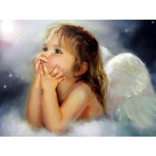 Diamond Painting Cross Stitch Needlework 5D Diamond Embroidery Round Crystal Resin picture Mosaic Angel Picture