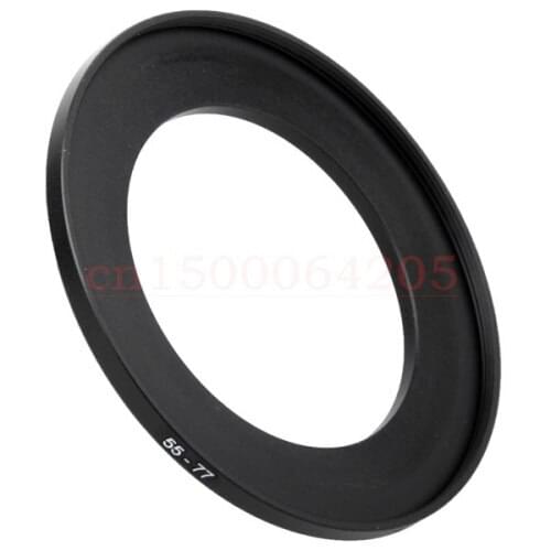 Free shipping 2pcs 55mm to 77mm 55-77 Lens Stepping Step Up Filter Ring Adapter