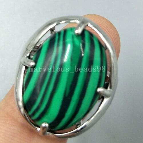 Free shipping Fashion 1pcs Malachite Owl Women Men Ring 7~12" (us) adjust MC5270