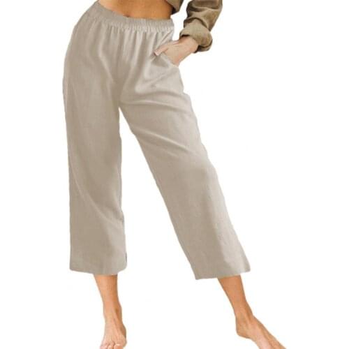 Summer Loose Trousers for Women Casual Comfortable High Waist Capri Pants Ladies Sportspants Fashion Streetwear Female Clothing